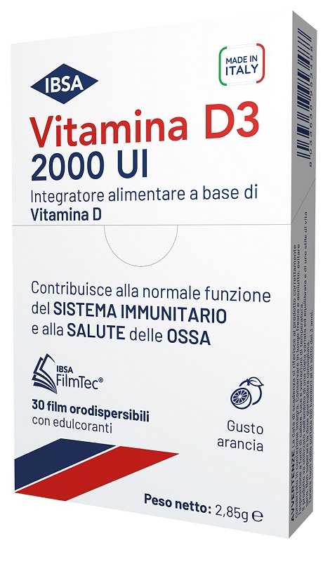 VITAMINA D3 IBSA 2000 UI 30 FILM ORODISPERSIBILI - latuafarmacia.org