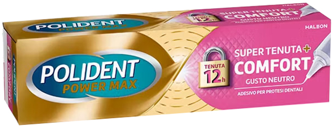 CREMA ADESIVA PROTESI DENTALI POLIDENT POWER MAX SUPER TENUTA+COMFORT 40 G - latuafarmacia.org