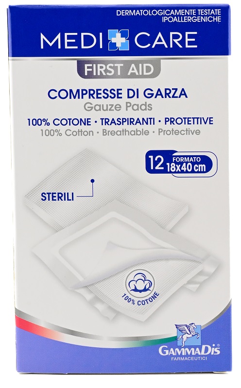 GARZA MEDICARE COTONE 18X40 CM 12 PEZZI - latuafarmacia.org