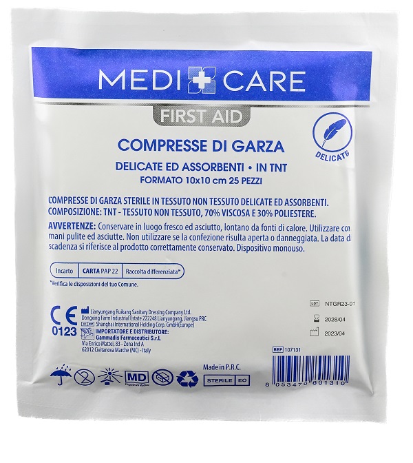 GARZA MEDICARE TNT 10X10 CM 25 PEZZI - latuafarmacia.org