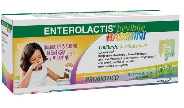 ENTEROLACTIS BAMBINI BEVIBILE 12 FLACONI DA 10 ML - latuafarmacia.org