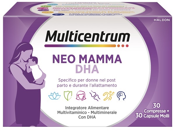 MULTICENTRUM NEO MAMMA DHA 30 COMPRESSE + 30 CAPSULE MOLLI - latuafarmacia.org