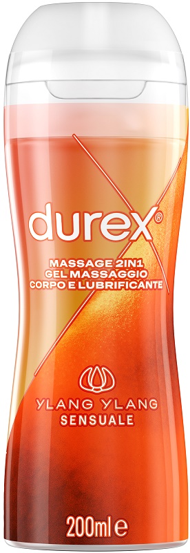 DUREX MASSAGE 2 IN 1 GEL MASSAGGIO CORPO E LUBRIFICANTE YLANG YLANG 200 ML - latuafarmacia.org