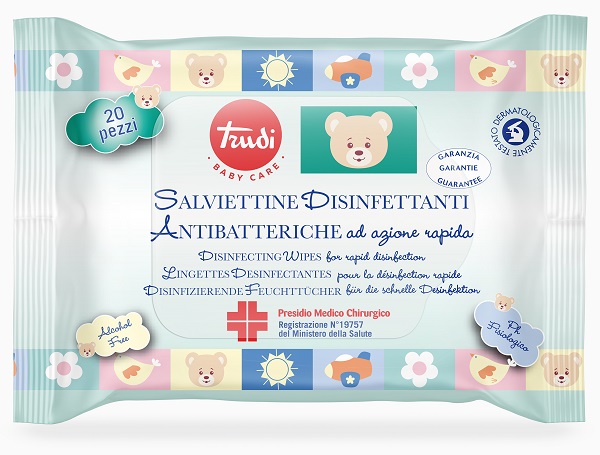 TRUDI BABY CARE SALVIETTINE DISINFETTANTI PMC 20 PEZZI - latuafarmacia.org
