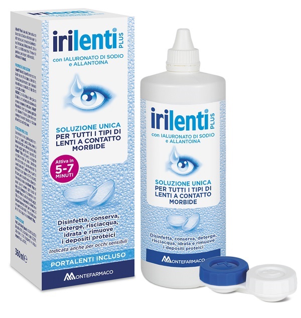 SOLUZIONE UNICA PER LENTI A CONTATTO IRILENTI 360 ML + PORTALENTI - latuafarmacia.org