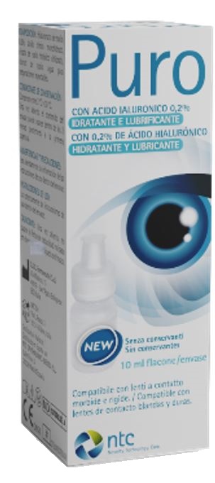 SOLUZIONE STERILE PER USO OFTALMICO PURO IDRATANTE E LUBRIFICANTE 0,2% ACIDO IALURONICO SENZA CONSERVANTI 10 ML - latuafarmacia.org