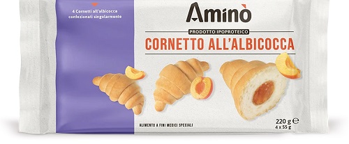 AMINO' CORNETTO ALBICOCCA 4 PEZZI DA 55 G - latuafarmacia.org