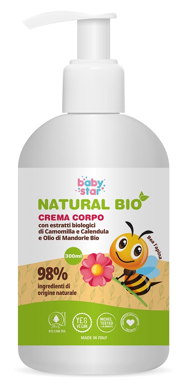 BABYSTAR CREMA CORPO NATURAL BIO 300 ML - latuafarmacia.org