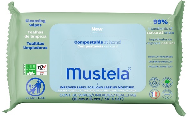 MUSTELA SALVIETTE COMPOSTABILI PROFUMATE 60 PEZZI - latuafarmacia.org