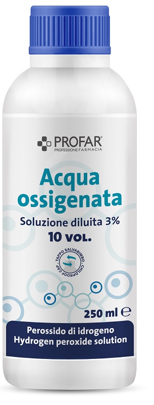 PROFAR ACQUA OSSIGENATA SOLUZIONE DILUITA 3% 10 VOLUMI 250 ML - latuafarmacia.org