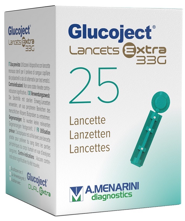 LANCETTA PUNGIDITO GLUCOJET EXTRA GAUGE 33 25 PEZZI - latuafarmacia.org