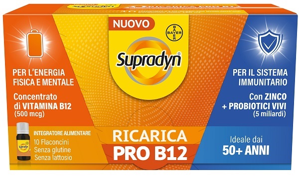 SUPRADYN RICARICA PRO B12 10 FLACONCINI - latuafarmacia.org
