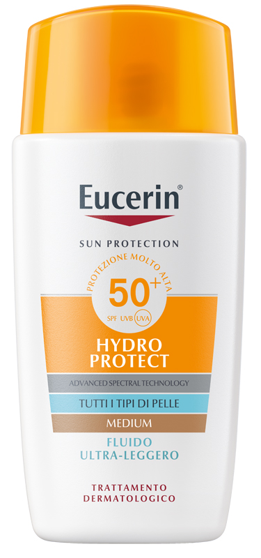 EUCERIN SUN FLUIDO ULTRA LEGGERO TINTED SPF50+ 50 ML - latuafarmacia.org