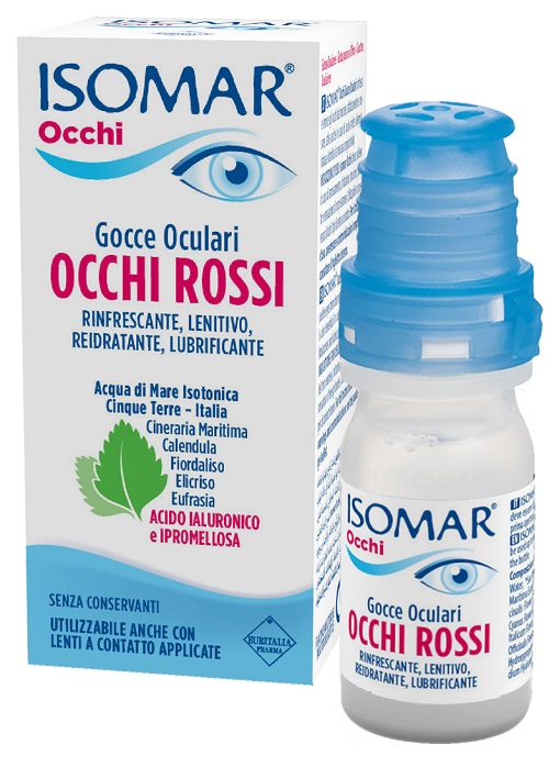 ISOMAR OCCHI ROSSI GOCCE OCULARI ACIDO IALURONICO 0,20% 10 ML - latuafarmacia.org