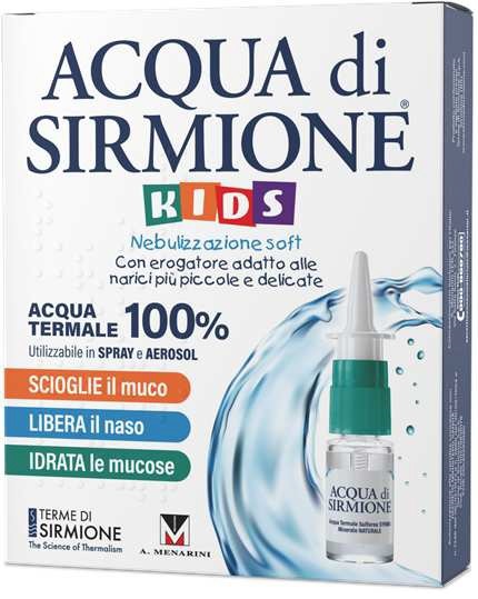 ACQUA DI SIRMIONE KIDS NEBULIZZAZIONE SOFT ACQUA TERMALE 100% 6 FLACONCINI PLURIDOSE DA 15 ML - latuafarmacia.org